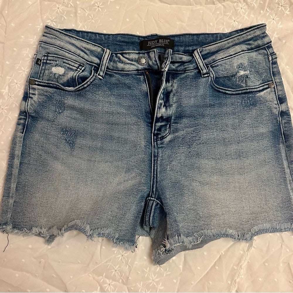 Judy Blue Blue Jean Shorts Modern Distressed Style